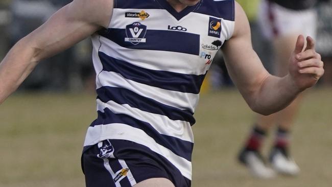 MPFNL Division 2 footy: Pearcedale v Devon Meadows.  Pearcedale player Luke Settineri.  Picture: Valeriu Campan