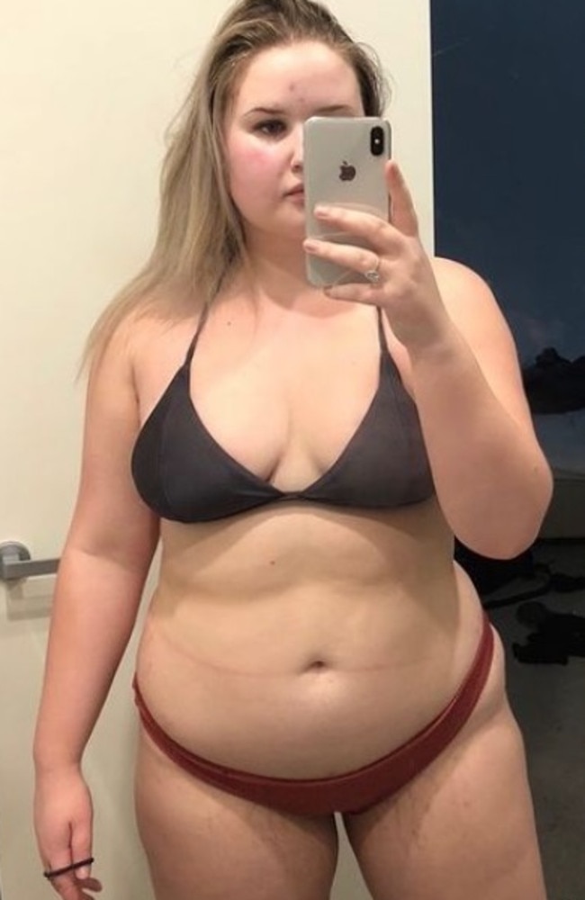 Cora Henderson, 22, who weighed 95kg at the start of 2020, said she overindulged in Macca’s and other fast foods. Picture: Instagram/corahenderson