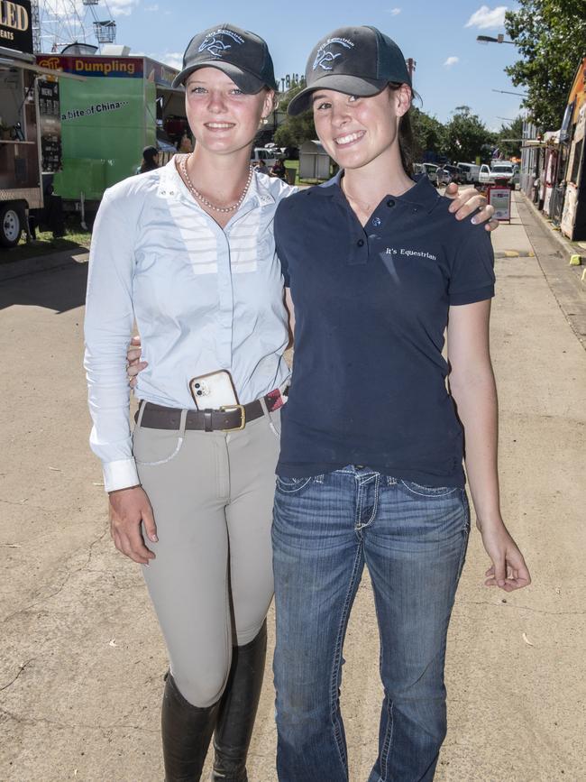 Emmy Ravenscroft and Ella Pitts. Toowoomba Royal Show. Picture: Nev Madsen