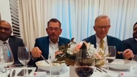 Anthony Albanese and Daniel Andrews are seen together at a function held in Toorak that was also attended by Rupinder Brar.