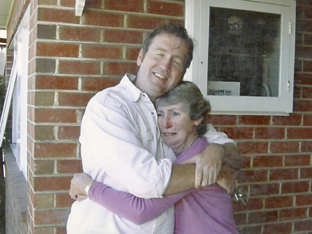 Reunited at last … in May 2003, Jim finally met his birth mother, Anne, and his father as well. Picture courtesy of Jim Moginie/Suzy Flowers.