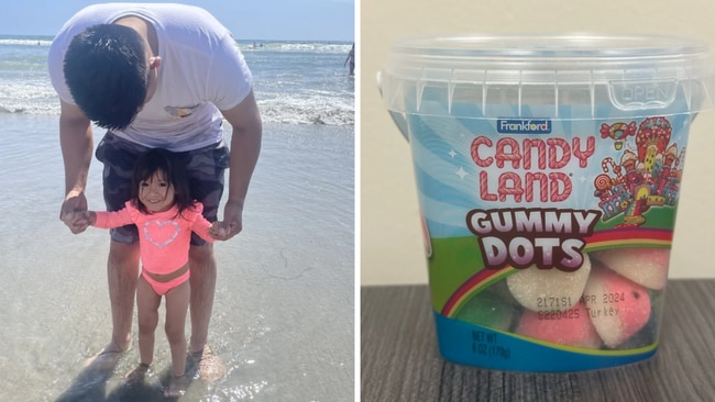 Three-year-old Amelie was reportedly left a quadriplegic after choking on a lolly. Source: KESQ