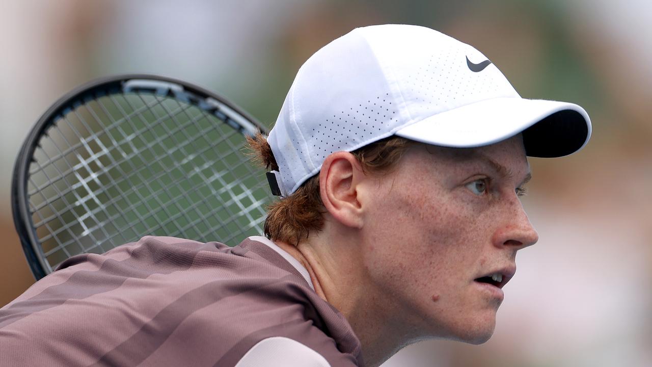 Italian world no. 4 Jannik Sinner lies in de Minaur’s path in the quarter-finals. Picture: Jonathan DiMaggio / Getty Images