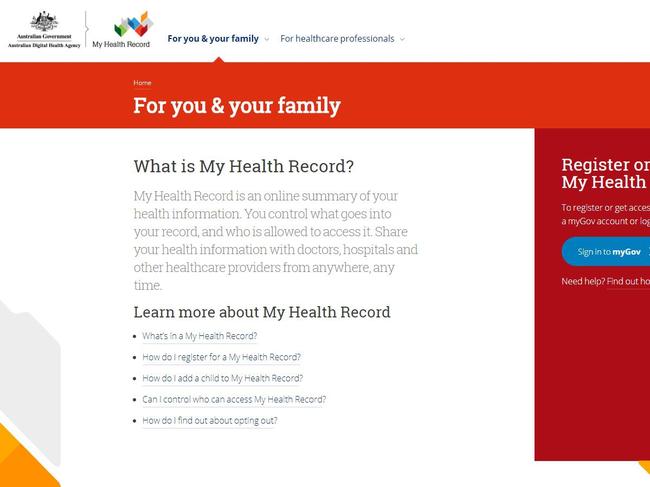 Every Australian will get an online My Health record.