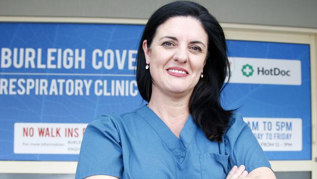 Heather McLellan-Johnson at the Gold Coast respiratory clinic. Picture: Tertius Pickard