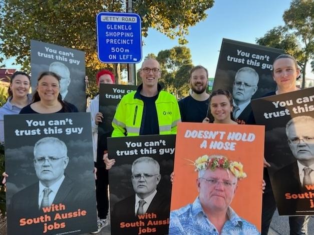 Protest in SA over "failed PM". Picture: SA Unions