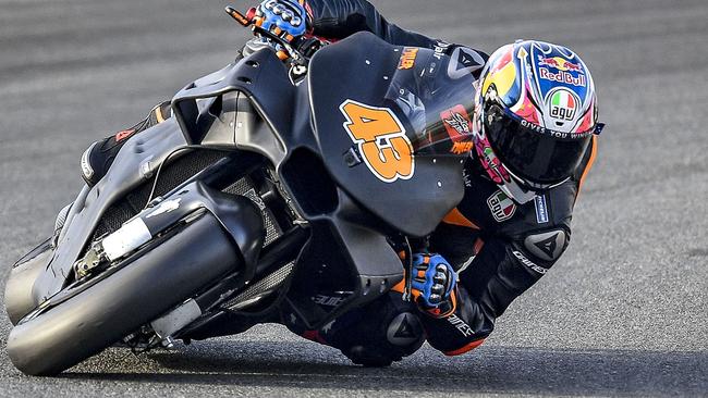 Jack Miller testing his new Pramac Ducati at Valencia, November 2017. Pic: Pramac