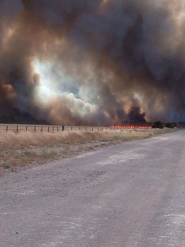 Bushfire seen at Yorketown on the Yorke Peninsula. Taken from Old Honiton Rd. Picture: Brett Dalton