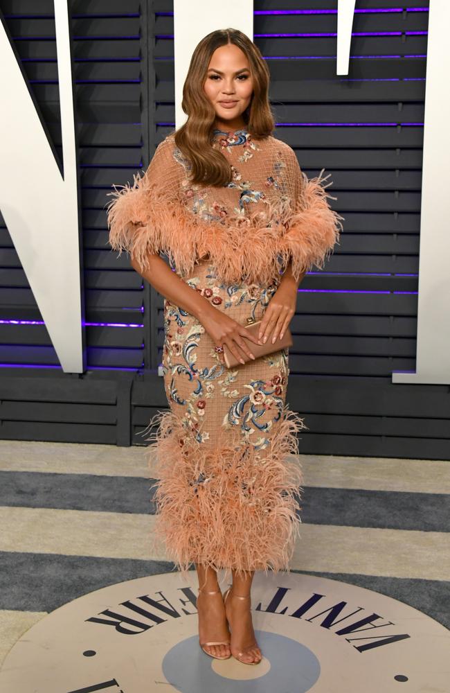 Teigen at the 2019 Vanity Fair Oscars party. Picture: Getty Images