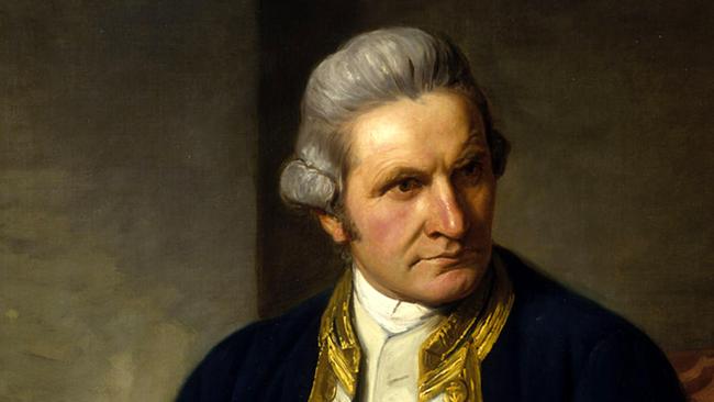 A portrait of Captain James Cook hanging in the National Maritime Museum, Greenwich.