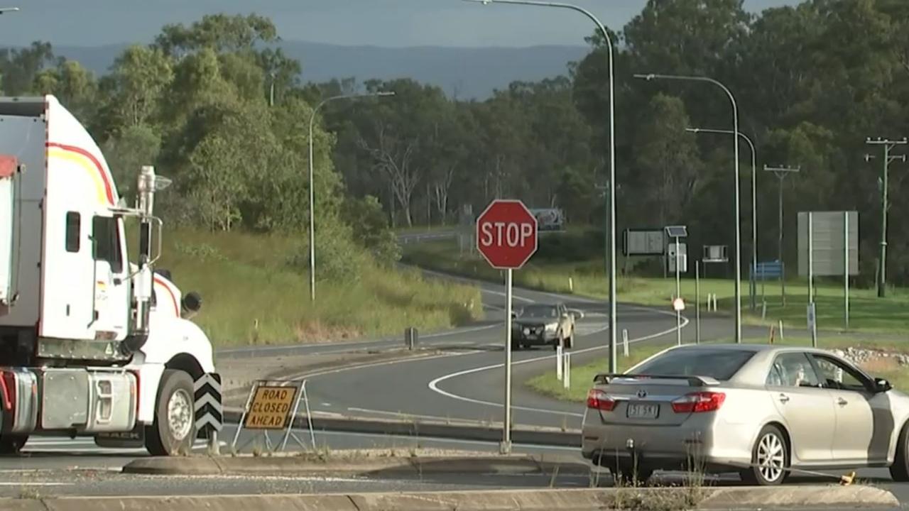 The Bruce Highway was closed for several hours as police carried out their investigation. Picture: 9NEWS