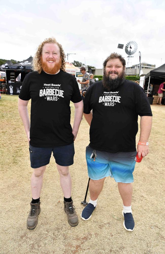 Michael McDonald and Nathan Rhodes at Meatstock, Toowoomba Showgrounds. Picture: Patrick Woods.