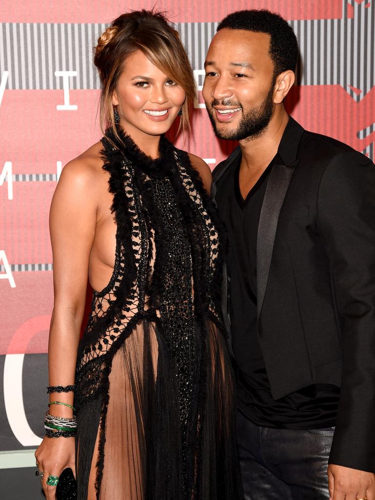 Chrissy Teigen and John Legend at the 2015 MTV Video Music Awards. Picture: Jason Merritt/Getty Images