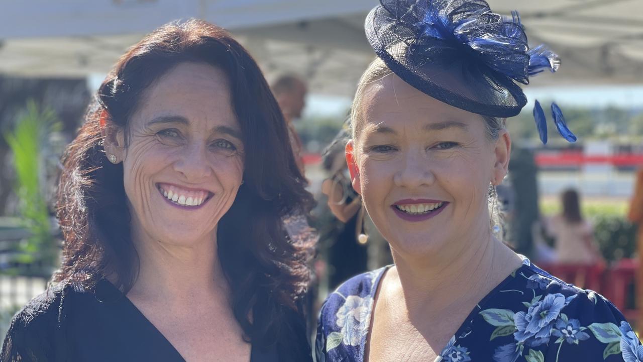 Elisa Sanchez and Monica Speed at the Gympie Races on June 15, 2024.