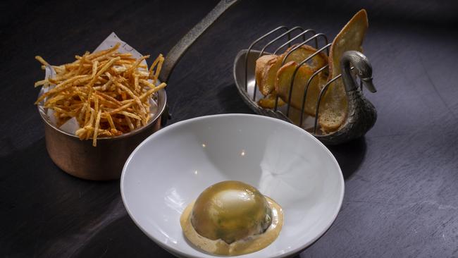 The jellied eel with allumette potatoes. Picture: Wayne Taylor