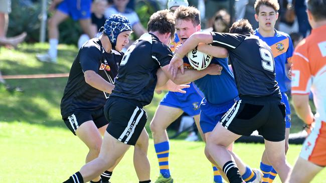 AIC First XIII rugby league from Villanova Park. Saturday August 5, 2023. Picture, John Gass