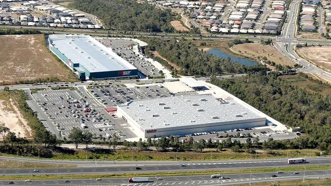 Aerial photos of Costco and Bunnings, North Lakes, taken in 2016. Picture: Richard Walker