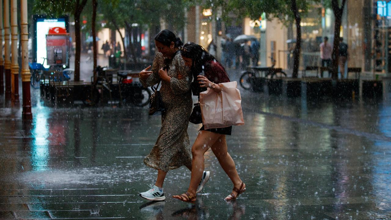 Lightning and thunder signalled the downpour. Picture: NewsWire / Nikki Short