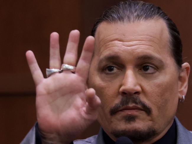 Johnny Depp during the trial. Picture: AFP