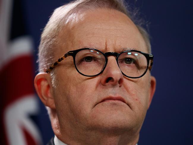 SYDNEY, AUSTRALIA - NewsWire Photos DECEMBER 20, 2023: Prime Minister Anthony Albanese and New Zealand Prime Minister Christopher Luxon during a joint press conference at the Commonwealth Parliament offices on Wednesday. Picture: NCA NewsWire / Nikki Short