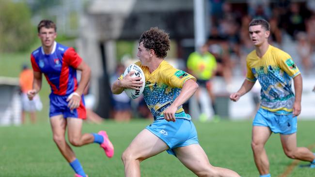 Aiden Gersh in action for the Northern Rivers Titans against the Newcastle-Maitland Region Knights during round one of the Andrew Johns Cup. Picture: DC Sports Photography.