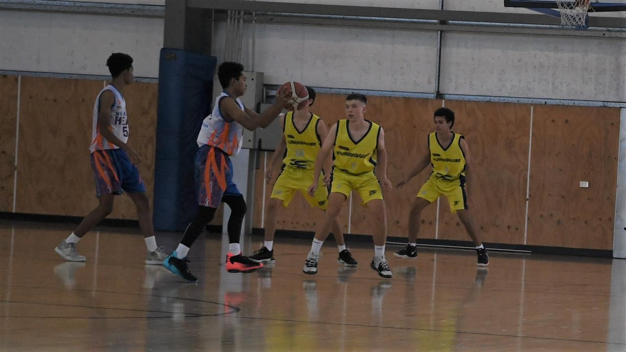 U18 Boys 2 Hervey Bay Hurricanes vs Maranoa Heat in the CQJBC at Hegvold Stadium on Sunday.