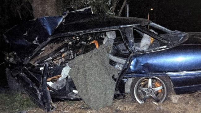 The totalled vehicle of the deceased, Angela Darragh. Picture: Supplied