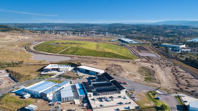 Aerial view of the Munibung Rd extension project