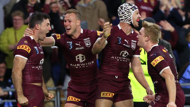 The Maroons pulled off another upset win against the Blues to win the 2022 Origin series. Picture: Adam Head