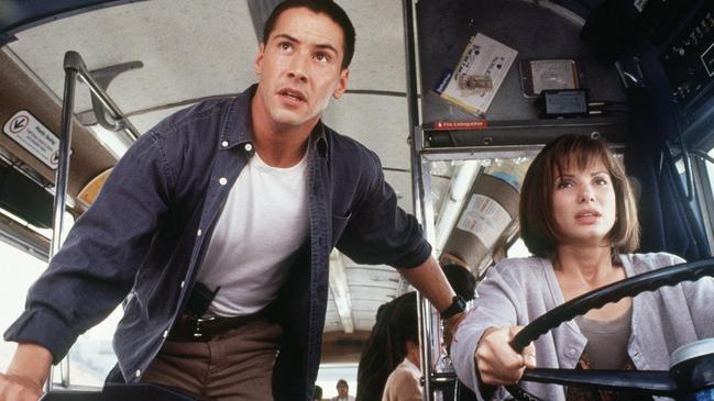 Reeves and Sandra Bullock in Speed.