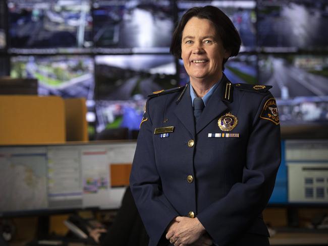 Newly appointed Deputy Commissioner of Tasmania Police Donna Adams in the new Radio Dispatch Services emergency call centre at Hobart. Picture Chris Kidd