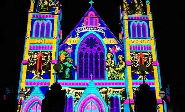 Photos of the Lights of Christmas display at the Rockhampton St Jospeh's Cathedral. Picture: Matthew Standing