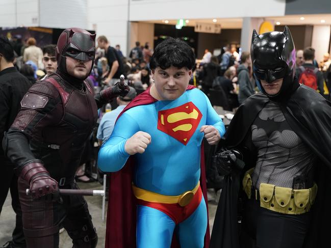 OZ Comic-Con Gallery. OZ comic at Melbourne Exhibition and Convention Centre. Jakson Southwell, Toby Mills and Cooper Treffers . Picture: Valeriu Campan