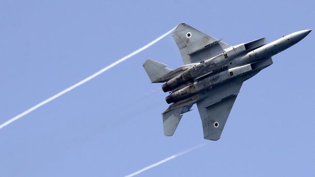 An Israeli F-15 fighter jet. Picture: AFP.