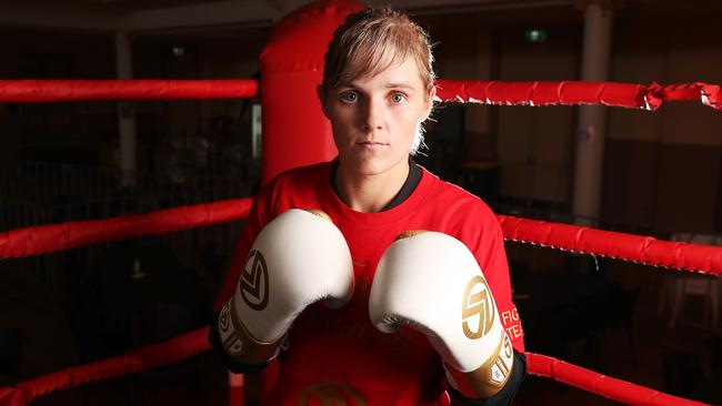 Tasmania’s Krystina Jacobs has won the WIBA super featherweight world title. Picture: Nikki Davis-Jones