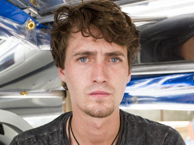 Sean McAnna, a British backpacker who alleges he was chased by Thai Mafia who tired to frame him for the murder of two British backpackers murdered on the island. Picture: Mirrorpix/australscope