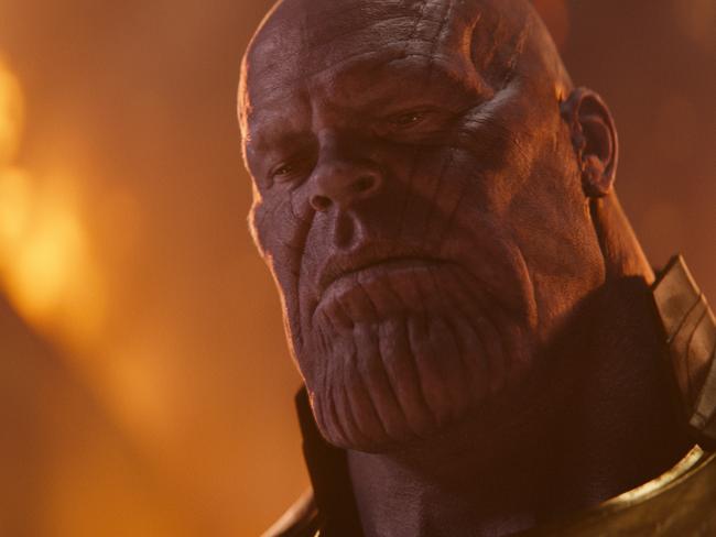 The bad guy. Josh Brolin as Thanos in Avengers: Infinity War. Picture: Marvel Studios via AP