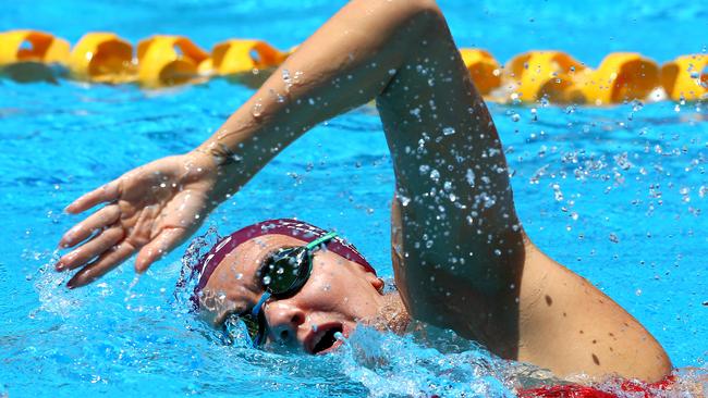 Queensland swimming championships at the Sleeman Aquatic centre – Pictured is Ariane Titmus Picture David Clark