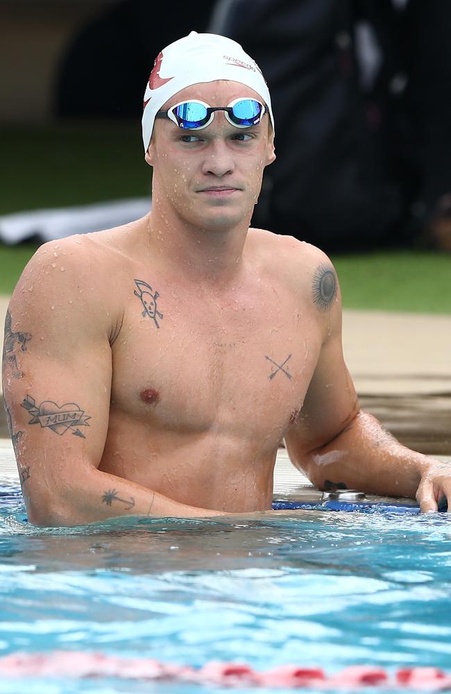 Cody Simpson during a training session at the 2021 Australian Swimming Championships at the Gold Coast Aquatic Centre. Picture: Getty