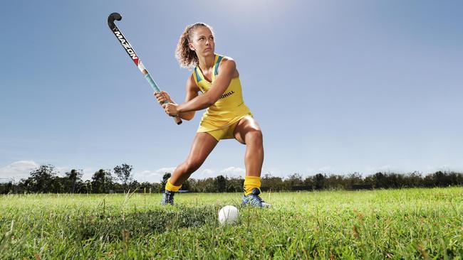 Rosie Malone found the goals for the Hockeyroos. Picture: Griffith University Sports College