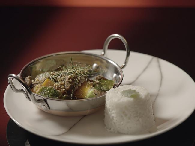 Alyse and Matt’s satay main did not appease Evans’ chagrin. Picture: Channel 7