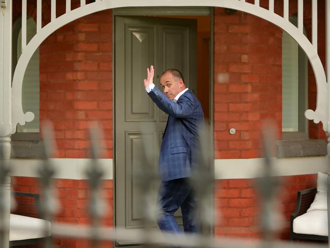 Andrew Thorburn in the wake of the Herald Sun’s revelations that he was also chairman of a church which had likened abortion to the Holocaust. Picture: Stuart McEvoy/The Australian.