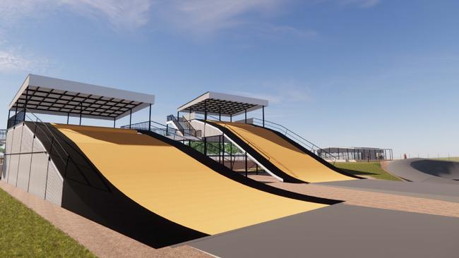 Artist Impressions of Marion Council's Sam Willoughby BMX Facility and Soccer Grounds.