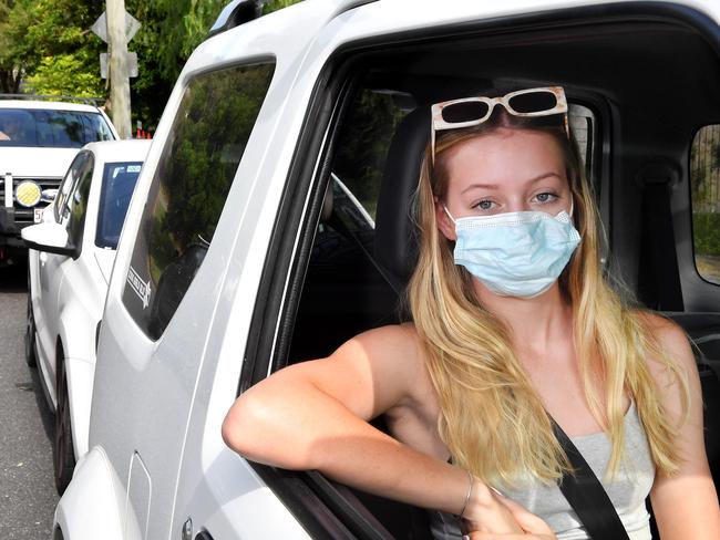 Freya Martin, 18, in the testing line at Ashgrove. Picture: John Gass