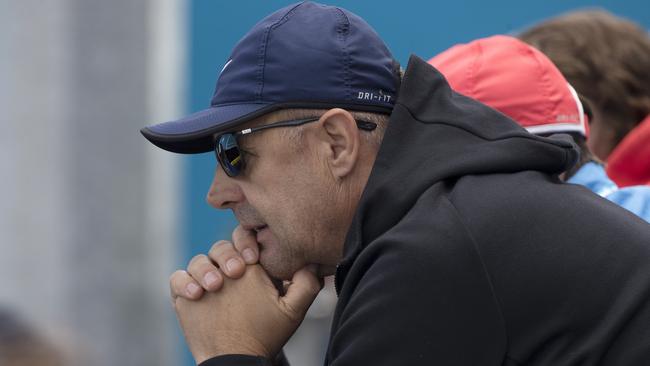Australian Open Tennis. Qualifying. Bernard Tomic vs. Lorenzo Sonego on Court 8. John Tomic watches on as son Bernard Tomic looses in 3 set today. Pic: Michael Klein