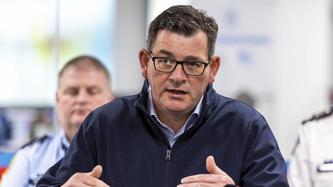 Victorian Premier Daniel Andrews announced a $351 package to help flood-affected people. Picture: NCA NewsWire / Aaron Francis