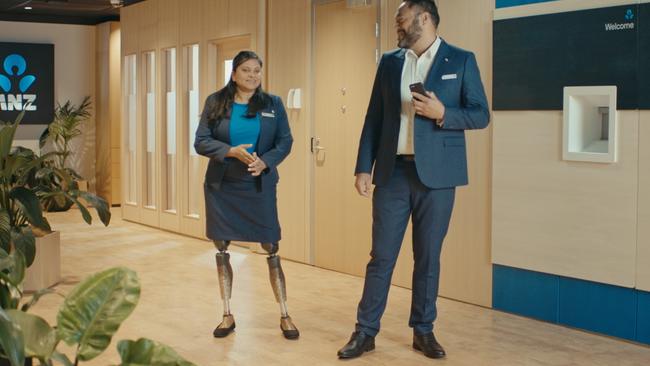 A still from ANZ's altered advertising campaign as part of the Shift 20 initiative