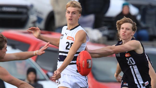 Josh Shepherd gets a kick for Northern Knights. Picture: Mark Wilson