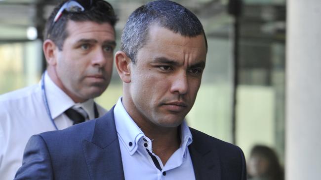 Daniel Kerr leaving Perth Magistrates Court after guilty verdict.