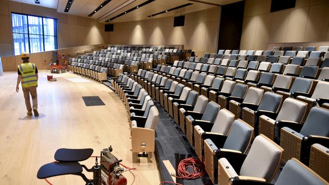 Sneak peak inside Australia's newest university USC Moreton Bay, just two weeks ahead of orientation day when the students arrive for the first time. The 300-seat lecture room. Photo: David Alexander